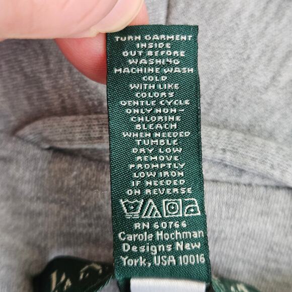 Lauren Ralph Lauren Gray Bath Lounge Robe | Women's Large | MISSING BELT - Picture 8 of 14